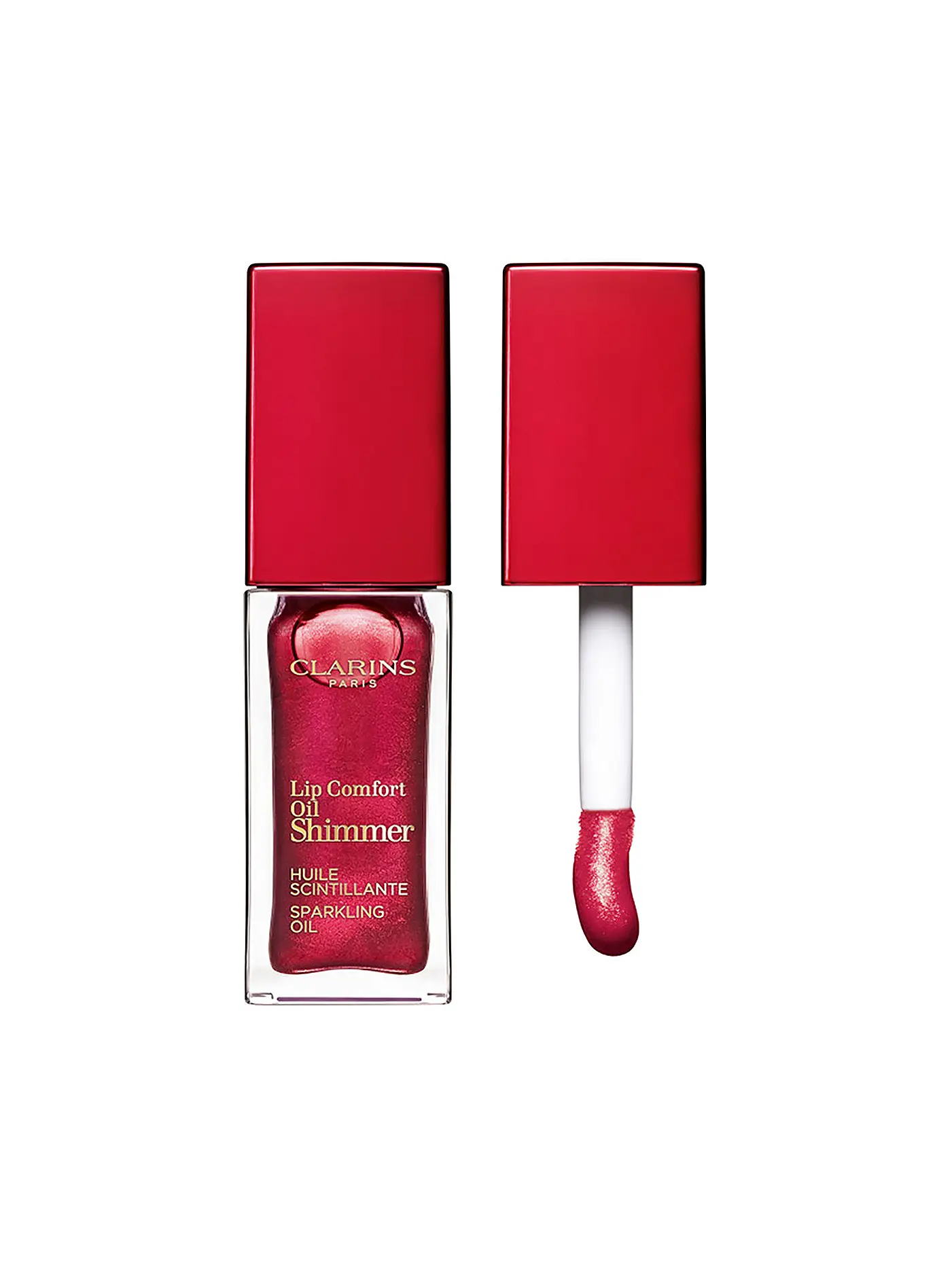 CLARINS | Lippenstift - Lip Comfort Oil Shimmer ( 08 Deep Red ) | 